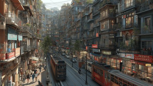 Dense City Tram puzzle preview